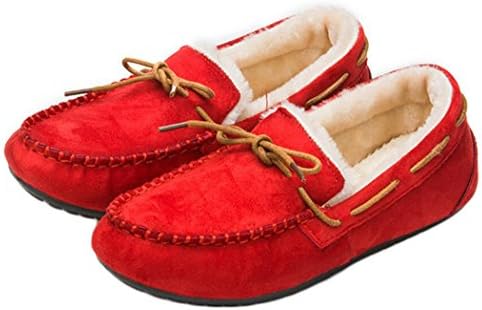 Lemu Women's Soft Bunny Ballerina Slipper 6 B(M)US Red