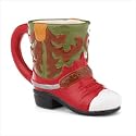WESTERN PRINT BOOT MUG COFFEE TEA CHRISTMAS XMAS PARTY