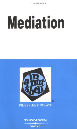 Mediation in a Nutshell (Nutshell Series)