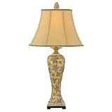 Quoizel Light Wood Floral Table Lamp