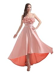 A-line Satin Beaded  Lace Spaghetti Strap Prom Dress  With a Bow(s)