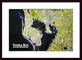 Tampa Bay From Space, Art Poster with Wood Frame, poster size: 30