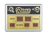 Saint Louis Rams NFL Scoreboard Clock & Thermometer (14x19)