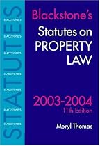 Blackstone's Statutes on Property Law