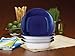 Rachael Ray Dinnerware Round and Square Pasta Bowl Set, 4-Piece, Blue