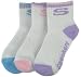 Apparel : Skechers Girls White Quarter Crews(Toddler to Youth)