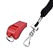Mudder 2 Pack Plastic Sports Coach Whistles with Lanyard (Red)