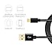 JWI 2x Type C(USB-C) to USB Braided Cable Reversible Connector for MacBook 12inch 2015,Lenovo ZUK Z1,MI 4C,Nokia N1, Nexus5x/6P (Black-Gold-USB)