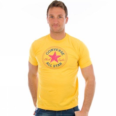 Converse Chuck Man Big Color Patch 2eu379-d Herren Kurzarm T-shirts Gelb