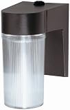 Tools & Hardware : Designers Edge L-80BR One-Light Downward Wall Sconce, Bronze with Acrylic Prismatic Lens Globe