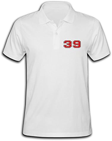 Men's 39 F2 Solid Short Sleeve Pique Polo Shirt White US Size XL