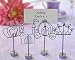 Silver Silhouette Placecard Holders - Set of 4 - Happily Ever After Theme