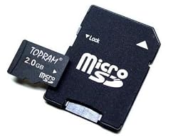 TOPRAM 2GB MicroSD Micro SD TransFlash Memory Card + FREE SD Adapter