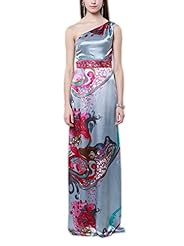 Satin Floral Print One Shoulder Empire   Waistline Evening Dress/Party Dress/Wedding Dress 