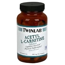 TwinLab Acetyl L-Carnitine, 500 mg, Capsule, 120-Count Bottle