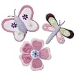 Tiddliwinks 3-pc. Wall Hanging- Plum Butterfly