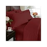 Full/Queen Solid Burgundy 3-pcs Duvet Cover Set 300 Thread Count 100% Egypt ....
