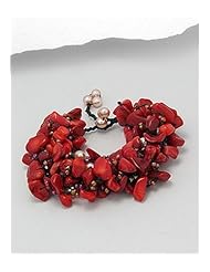 Cotton Red Coral Bracelet