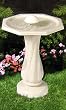 API 390 Water Rippling Bird Bath with Pedestal and Water Wiggler