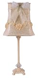 Ivory Scroll Clear Ball Medium Lamp Base