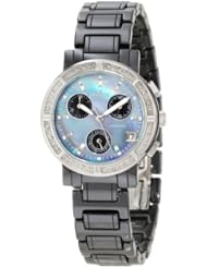 Invicta Womens 0728 Ceramics Collection Chronograph Diamond-Accented Watch