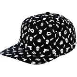 Osiris Mens Hat Seven Sins Flexfit Black/White