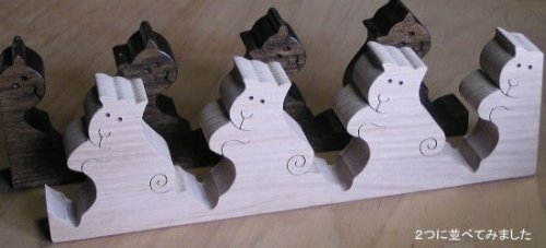 Cover image : 猫のインターロッキング  インテリアにもなる木のおもちゃです。 wooden toys