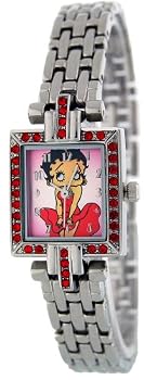 Betty Boop Watch #BB-W321 watch with red strass stones