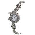 Geneva Platinum Antique Style Marcasite Watch