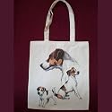 Jack Russell Print Shoulder Tote Bag