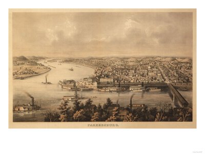 Parkersburg, West Virginia - Panoramic Map