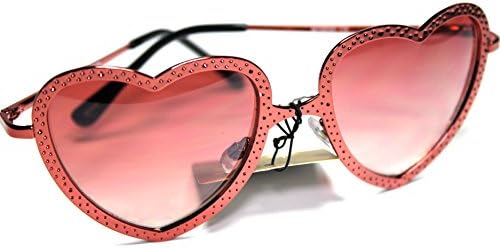 #CB1-S4 Sexy Heart Shaped Women's Sunglasses - Metal Frame Flex Fit -