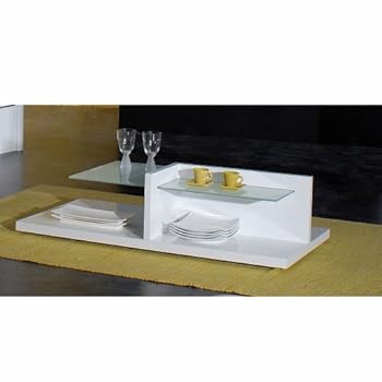 TABLE BASSE Blanche Laquee 120x60cm