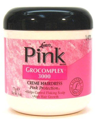 Luster's Pink Creme Hairdress Gro Complex 3000 6 oz. (3-Pack) with Free Nail File