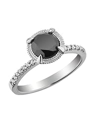 Black and White Diamond Ring 2.0 (ctw) in Sterling Silver