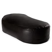 4ft Sofa Beanbag in BLACK Faux Leather