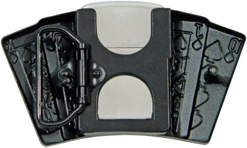 Royal Straight Flush Die Cast Pewter Finish Belt Buckle with Lighter