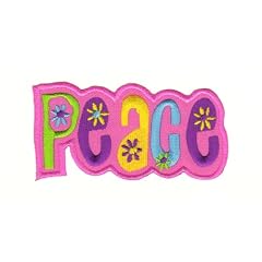 Aufn�her B�gelbild Aufb�gler Iron on Patches Applikation Love Liebe Peace Hippie Pink