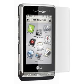 Clear Durable Reusable LCD Screen Protector for Verizon LG Dare VX9700 VX-9700 Cell Phone
