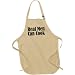 Real Men Can Cook Bib Apron, Khaki
