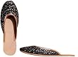 Beaded & Sequin Indian Leather Slippers for Women Handcrafted Casual Footwear Available in Various Sizes