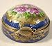 Blue Renaissance Classical Powder Compact Limoges Box