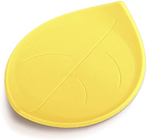 Goxi Leaf Shape Silicone Cup Mat ,Hot Pad,thickening Mat,heat Resistant Pad,flexible Multi-purpose Silicone Pot Holder, Trivet,mat, Jar Opener, Spoon Rest and Oven Use (Yellow, 2)