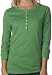 Bella Ladies Sheer Jersey Longer Length Henley. 8150