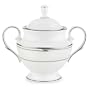 Lenox Tesoro Bone China Platinum Banded Sugar Bowl