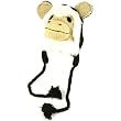 100% Wool Winter Marcel Monkey Animal Fleece Lined Trapper Earflaps Ski Cap Hat