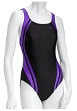 Speedo Race Xtra Life Lycra Quantum Splice Superpro Swimsuit, Black and Purple, 36