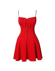 Sexy Cotton Corset   Waistline Mini Dress 
