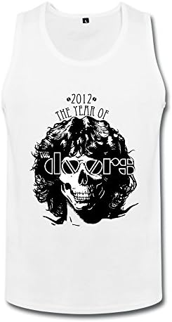 Hagow Mens The Doors Logo Absolutely Live Tank-tops White S