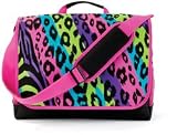 Tween Wild Child Animal Print Messenger School Bag
